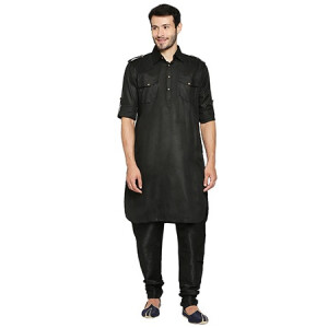 RIYAZ GANGJI LIBAS Pathani Black