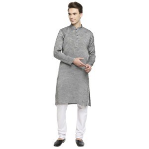 Great Khadi Cotton Kurta With Black Buttons